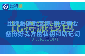 比特派多币支持  用户需要备份好我方的私钥和助记词