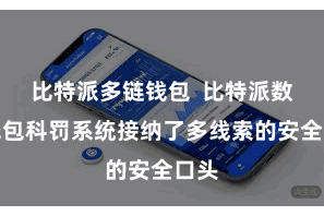 比特派多链钱包  比特派数字钱包科罚系统接纳了多线索的安全口头